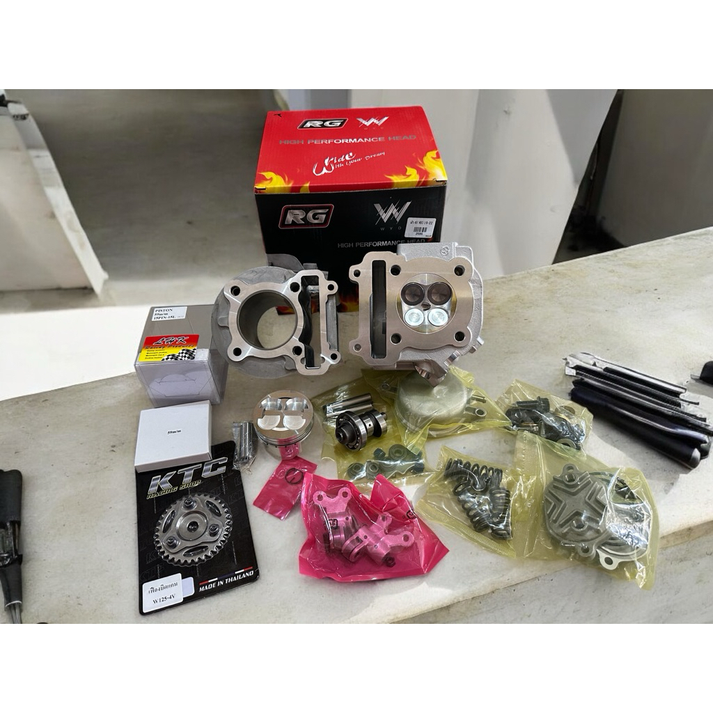 ชุดเสื้อฝา Mio 4วาล์วฝางานGR ลูกLHK ขนาด 59,66มิลสลัก15 มิ ใส่รถชักเดิม,ชัก3,ชัก5 ได้เลย ฝาสูบเซ็ตหล