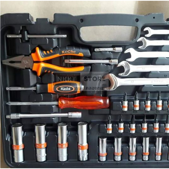 KOCHE ชุดบล็อก 111 ชิ้น รุ่น KS-111 ชุดเครื่องมือ+ลูกบ็อค+เดือยโผล่ 1/4