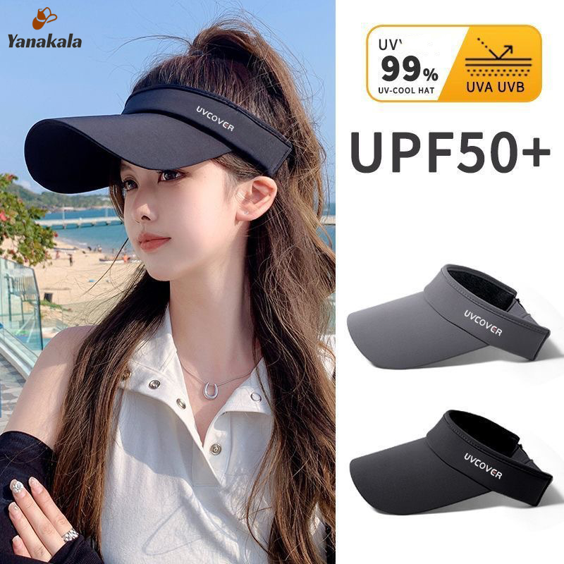 ส่งเร็ว🚚หมวกกอล์ฟป้องกันUV ระบายอากาศ ปรับสายได้ ด้านบนว่าง ฤดูร้อน แฟชั่น แฟชั่น หมวกกันแดดYanakala