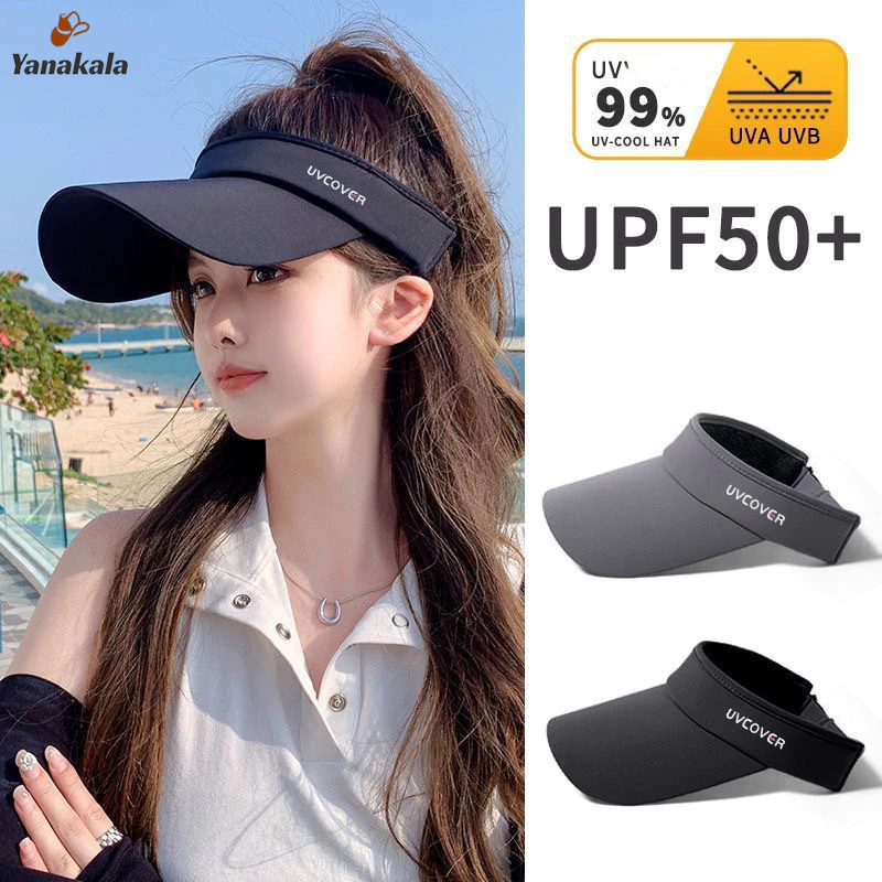 ส่งเร็ว🚚หมวกกอล์ฟป้องกันUV ระบายอากาศ ปรับสายได้ ด้านบนว่าง ฤดูร้อน แฟชั่น แฟชั่น หมวกกันแดดYanakala