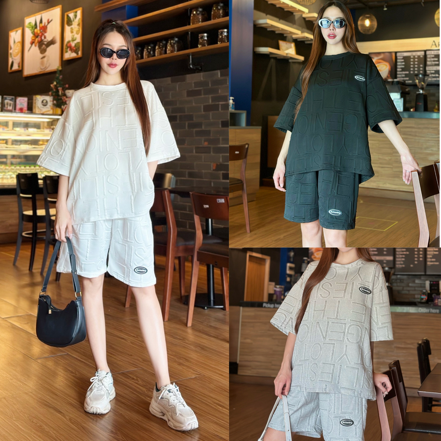 🌈พร้อมส่งจากไทย🎀COD🟢XL-3XL ชุดเซ็ท กางเกงขาสั้น เสื้อแขนสั้น ไซส์ใหญ่ เก็บปลายทาง ราคาถูก ส่งด่วน ส่งฟรี TZ41