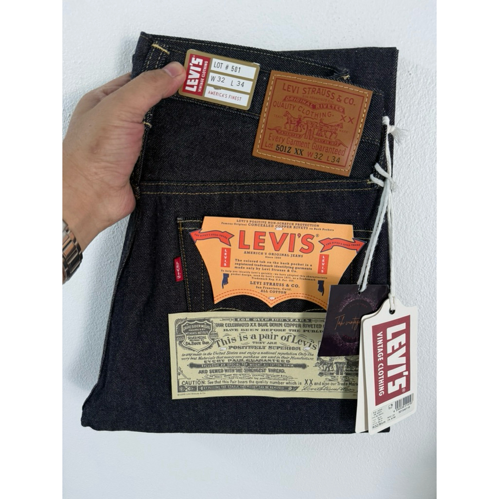 Levi’s 501 Zxx bigE ริมแดง LVC 1954 , Made in Japan , Size 32/34 (ขนาดจริงดูตรงรายละเอียดสินค้า)