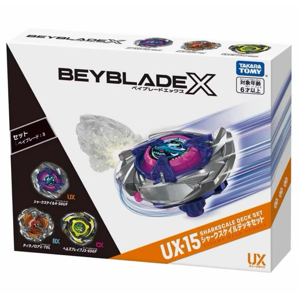 [ใช้โค้ดไลฟ์สดได้] พร้อมส่งด่วนที่ไทย🇹🇭🔥แท้100%🔥BEYBLADE X UX-15 SharkScale Deck Set Takara Tomy โค้