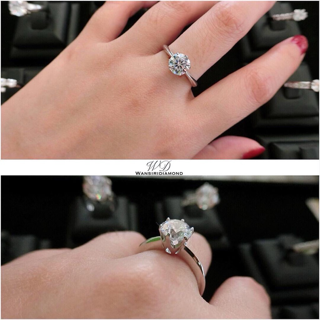 💍แหวนเพชรชู 1.20 กะรัต (แจ้งไซส์ทางแชท) เพชรสังเคราะห์เหลี่ยมH&A โรงงานทำเพชรแท้นำเข้าเพชรเอง 📍ประมาณ2วันจัดส่งได้เลยค่ะ