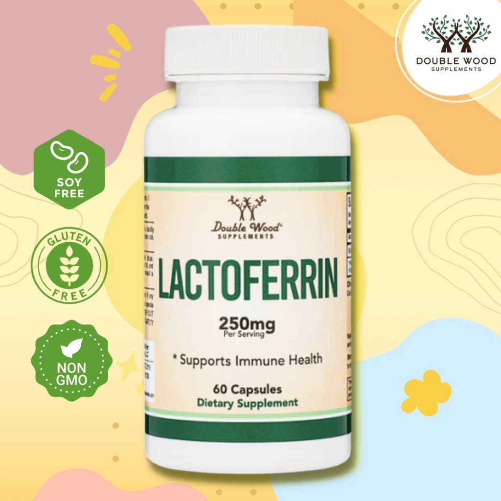 Lactoferrin by DoubleWood ⭐⭐เสริมสร้างภูมิคุ้มกัน และเพิ่มการดูดซึมธาตุเหล็ก⭐⭐