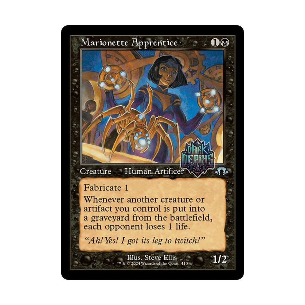 [MTG] Marionette Apprentice (Retro Frame) [MH3] [BLACK] [CREATURE] [U] - Magic the Gathering SINGLES