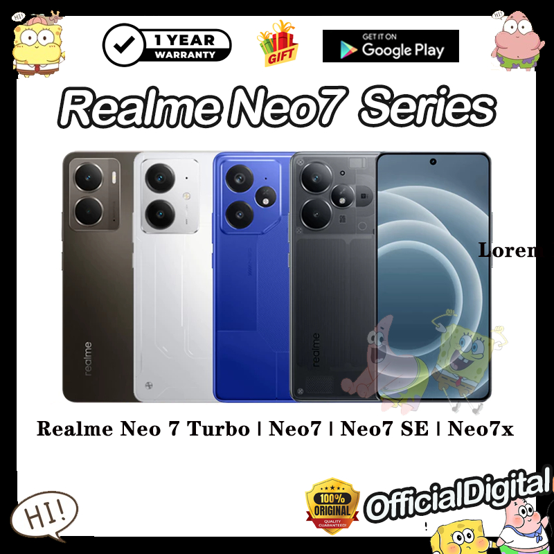 Realme Neo 7 Turbo Dimensity 9400e Realme Neo7 Dimensity 9300+ Realme Neo7 SE Dimensity 8400 Max Rea
