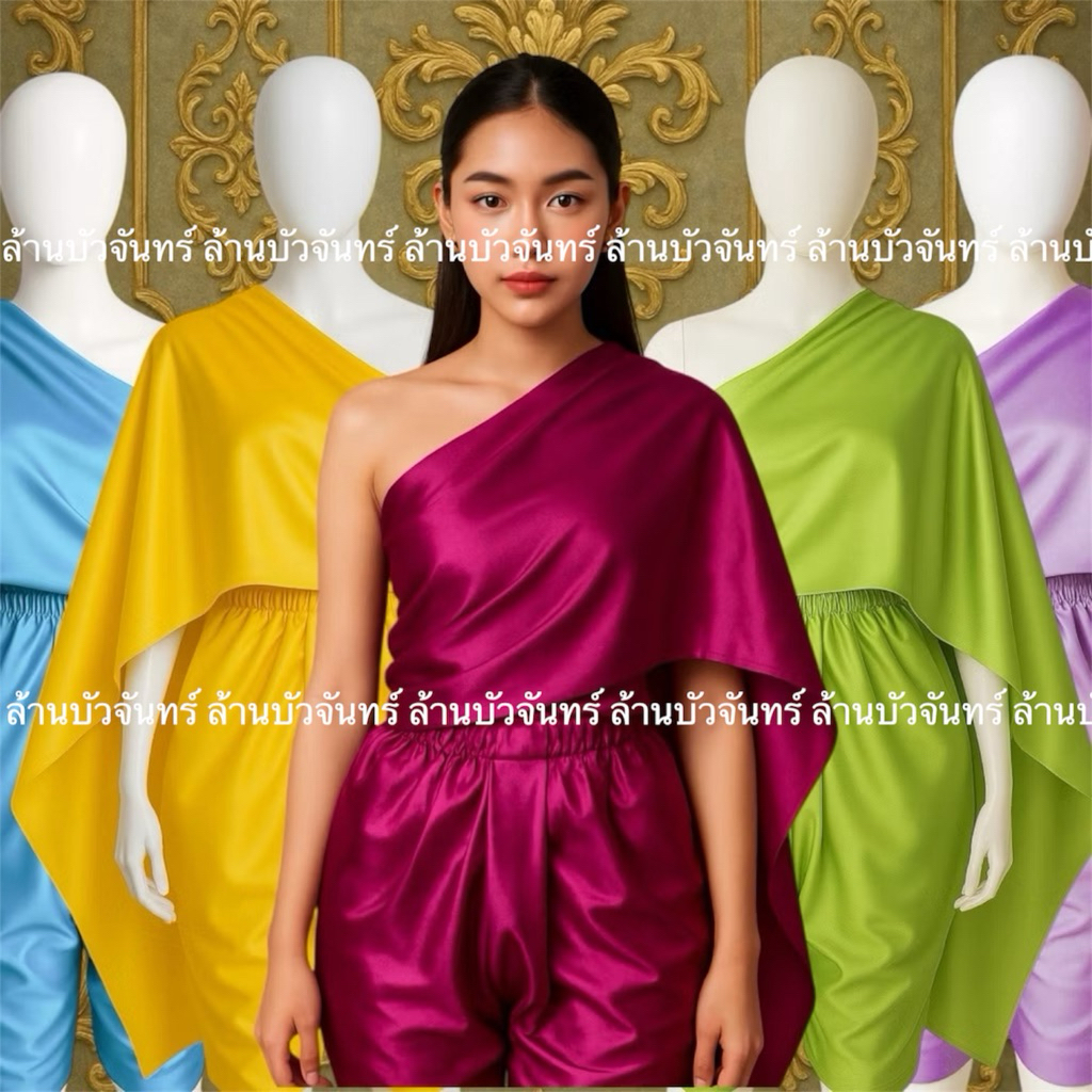 ชุดไทยสไบสไตล์ย้อนยุค