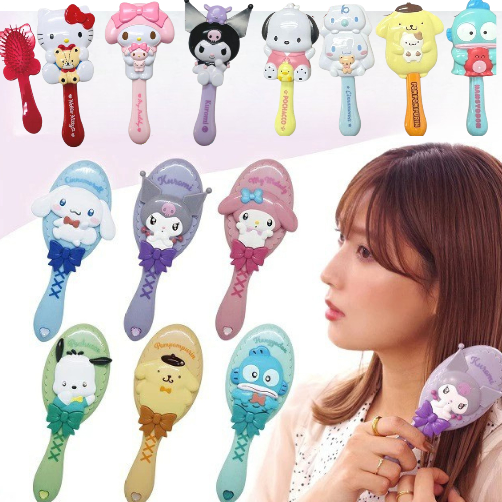พร้อมส่ง แปรงหวีผม หวีไดคัท 3 มิติ Sanrio ลาย Hello Kitty, My Melody แท้ 100% จากญี่ปุ่น หวีผมน่ารัก ถนอมหนังศีรษะ