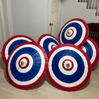 ร่มเคลือบสีน้ำมัน เพ้นท์ลายธงชาติ ขนาดรัศมี 12, 14, 17 นิ้ว