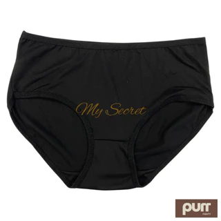 กางเกงในผ้านิ่มสีดำแพ็ค 10 ตัว Black เอว 28-40 นิ้ว