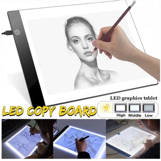 แผ่นกระดานวาดรูป A4/A5 LED Light สำหรับ Computer PC Notebook 3 ระดับ กระดานวาดภาพ led art artcraft stencil