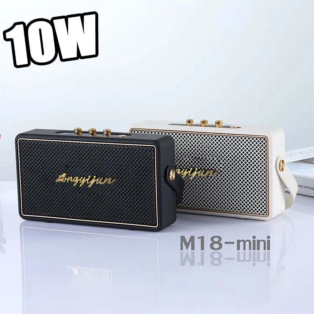 ลำโพงบลูทูธ รุ่นM18mini พร้อมสายหิ้ว ลำโพงไร้สาย 10W ของแท้ 100%