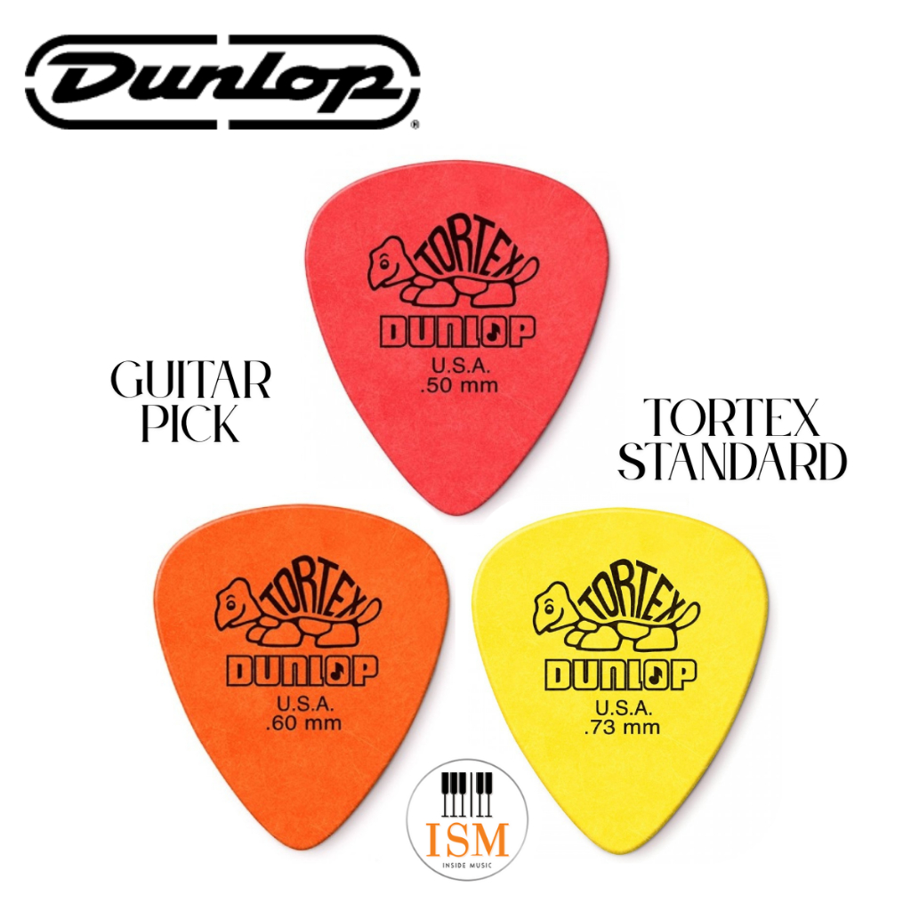 Jim Dunlop 418R Tortex Standard ปิ๊กกีต้าร์ Guitar Pick .50 .60 .73 mm