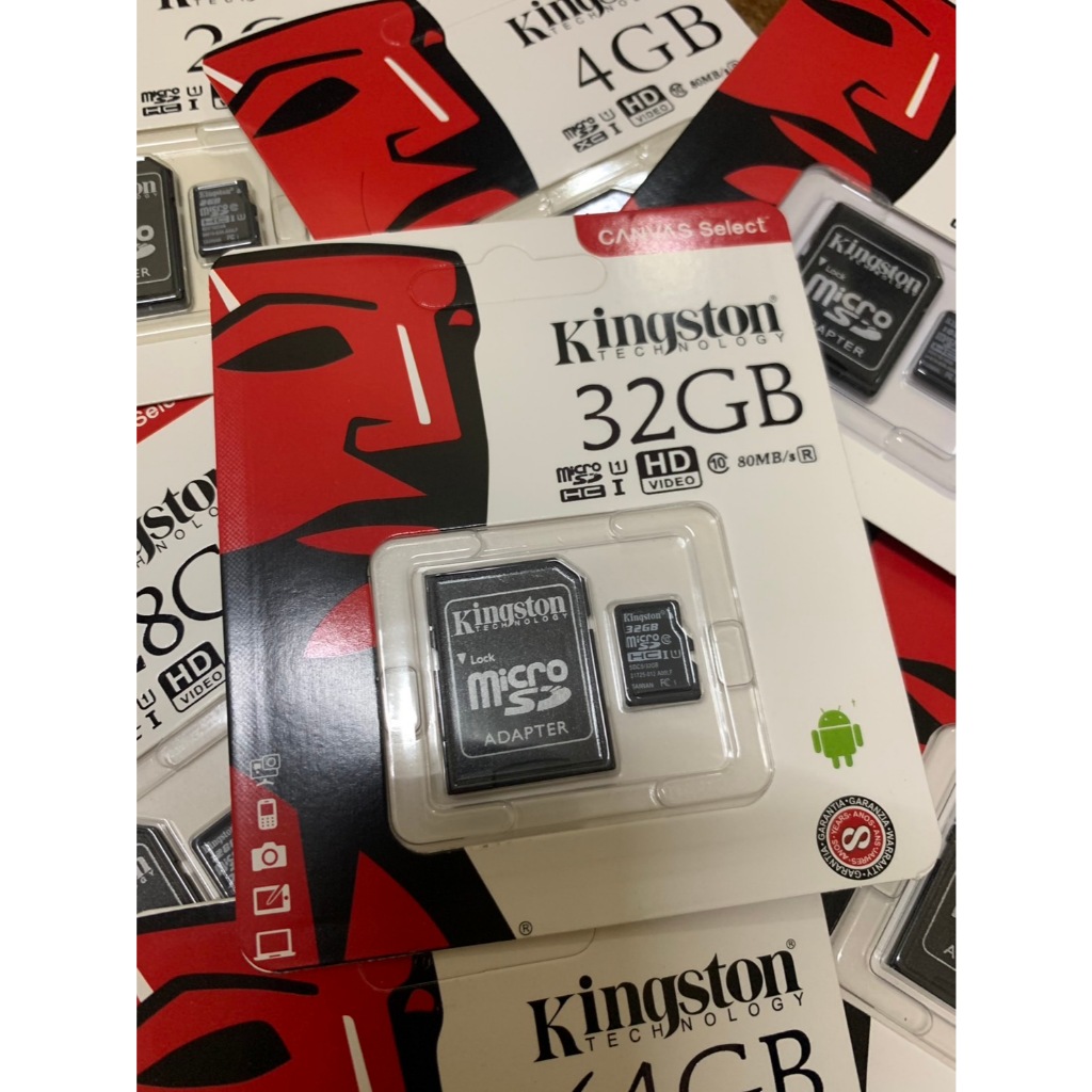 Kingston Micro sd card Memory Card  32-512GB กล้อง/กล้องติดรถยนต์ / โทรศัพท์มือถือ