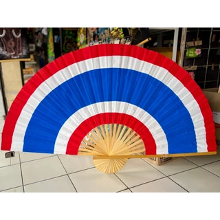 พัดไม้ไผ่ พัดผ้าแพร ไซส์ใหญ่ 24“ และ 35”