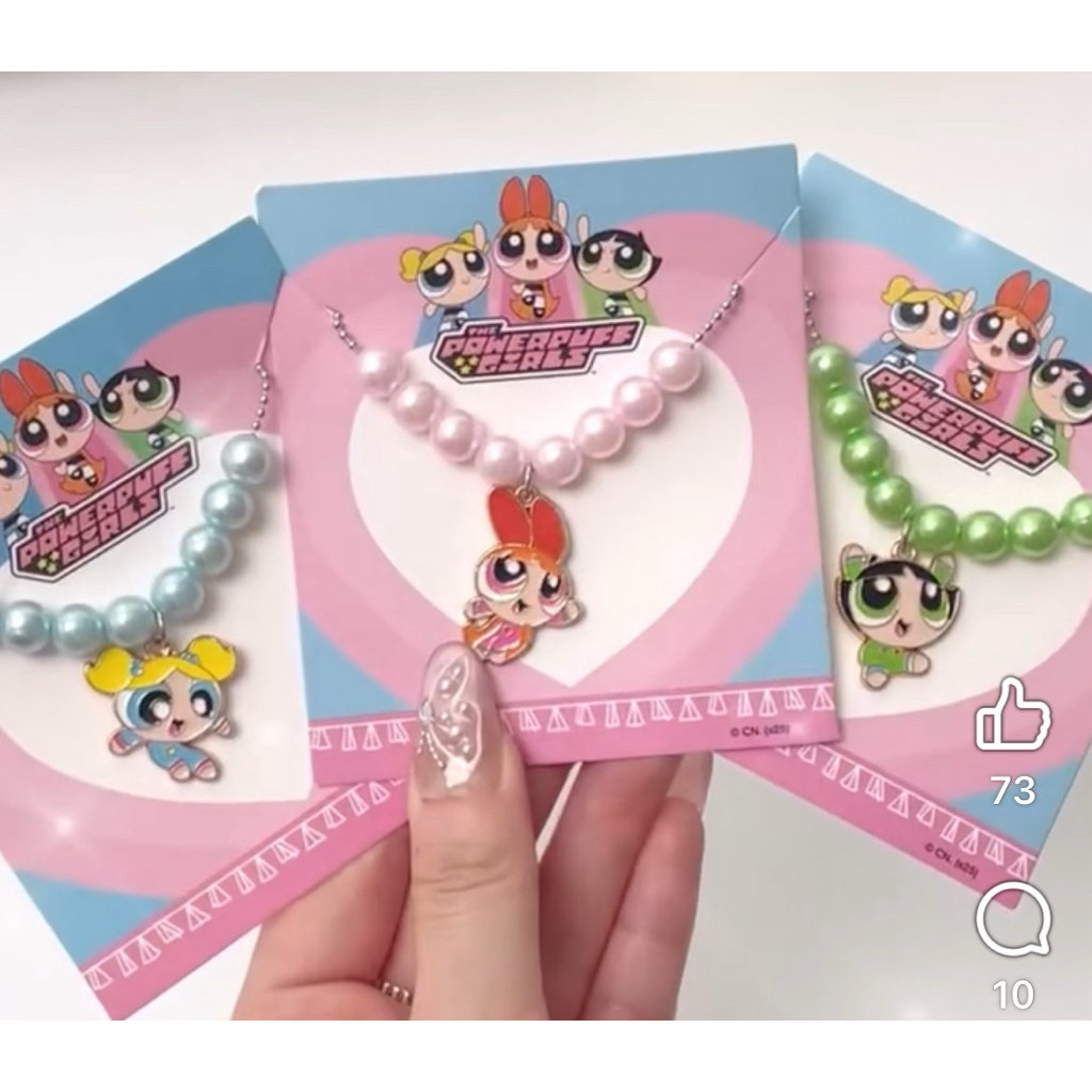7-11 X Big One  สร้อยข้อมือจี้เมทัล ​เดอะพาวเวอร์พัฟเกิร์ลส์  Charm Bracelet The Powerpuff Girls ของแถมขนม 7 Eleven 2025