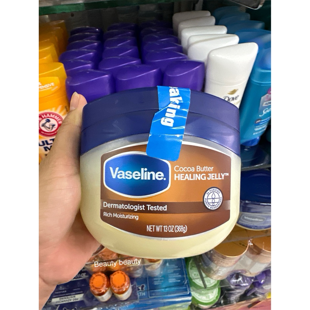 Vaseline Cocoa Butter Healing Petroleum Jelly 368g. วาสลีน ฮีลลิ่ง เจลลี่ โกโก้ บัตเตอร์