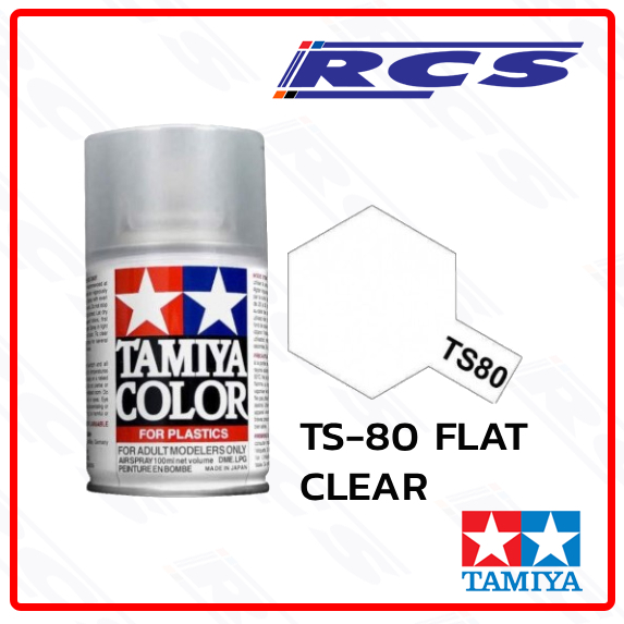 TAMIYA 85080 TS-80 FLAT CLEAR (FLAT) สีสเปรย์ทามิย่า พ่นโมเดล