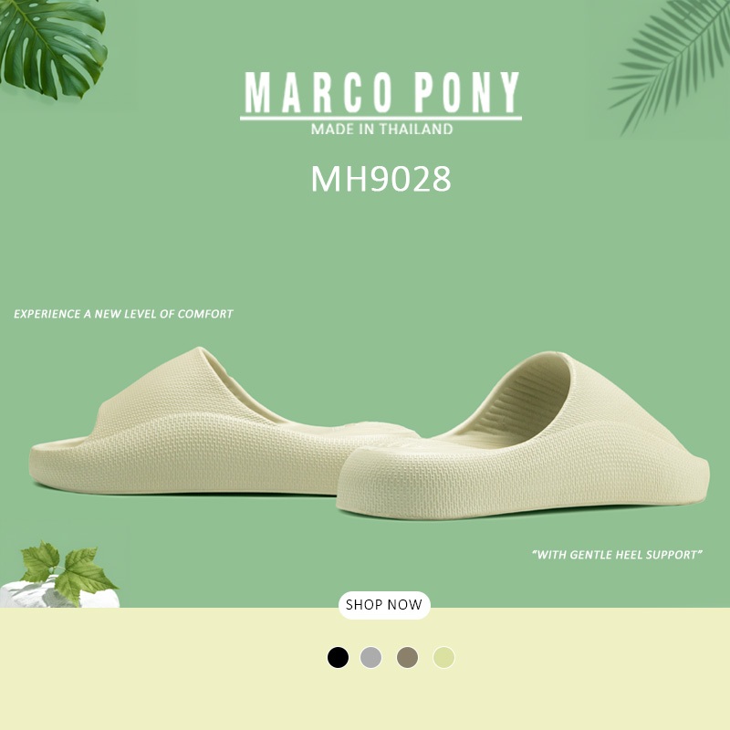 Marco Pony รองเท้าผู้หญิง  รองเท้าแตะลําลอง พื้นหนา นุ่มสบาย กันลื่นแน่นอน กันน้