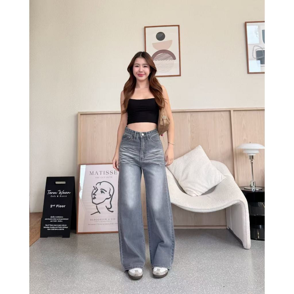 กางเกงยีนส์ Belin Star Jeans ทรงกระบอกใหญ่ทรงสวย - รูปที่ 3