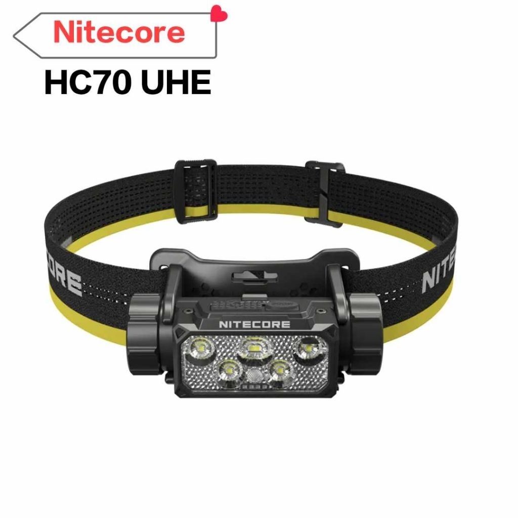 Nitecore HC70 UHE 1600LM. แสงสีขาวสีแดง USB C INR21700 6000mAh