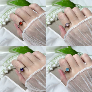 แหวนหินมงคล เสริมพลังชีวิต นำโชคลาภ ใส่แล้วปัง แหวนปรับขนาดได้ ใส่ได้ทุกนิ้ว ขนาดหิน 6 มม. รับประกันหินแท้