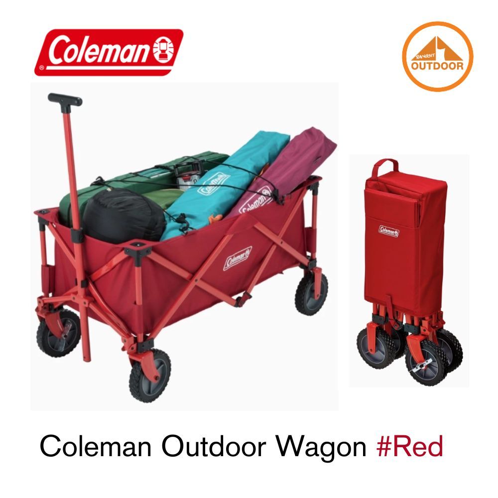 Coleman Outdoor Wagon #Red รถเข็นอเนกประสงค์ รับนำ้หนักได้ 100 kg.