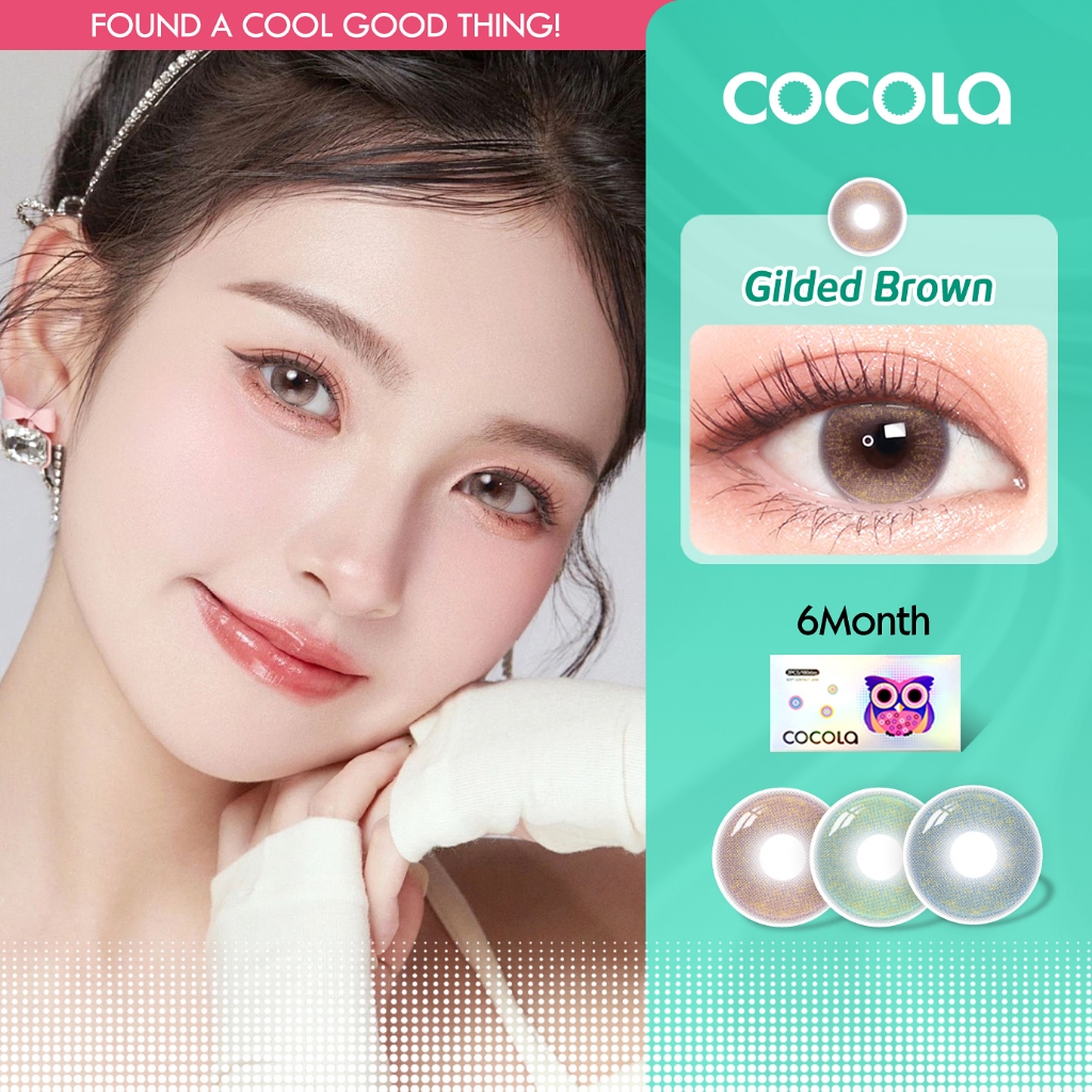 【จัดส่งจากประเทศไทย】คอนแทคเลนส์สีสัน Brown+Green+Blue🌷 6เดือน ใส่สวยทุกโอกาส👁️COCOLA,HJ99-7