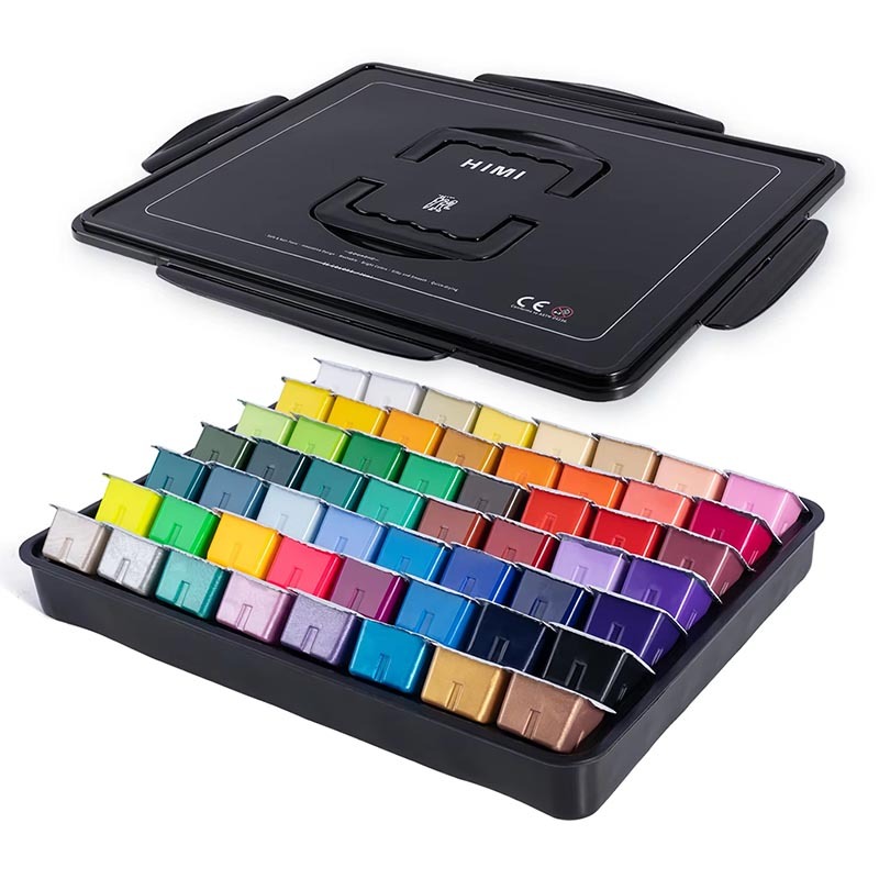 MIYA GOUACHE สีกวอช 56สี 30ml สีโปสเตอร์ ประกอบด้วยสีเมทัลลิก 8 สี、สีนีออน 6 สี、และสีพื้นฐาน 42 สี - รูปที่ 5