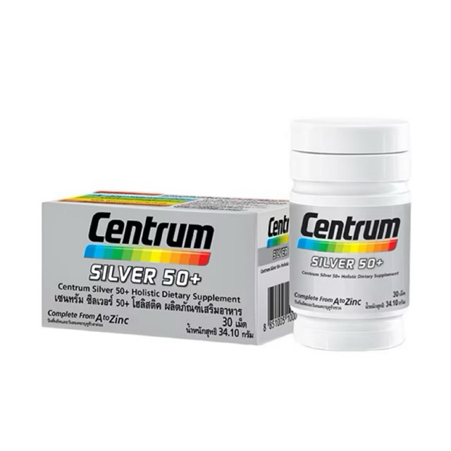 Centrum silver 50+ กระปุก 30 เม็ด