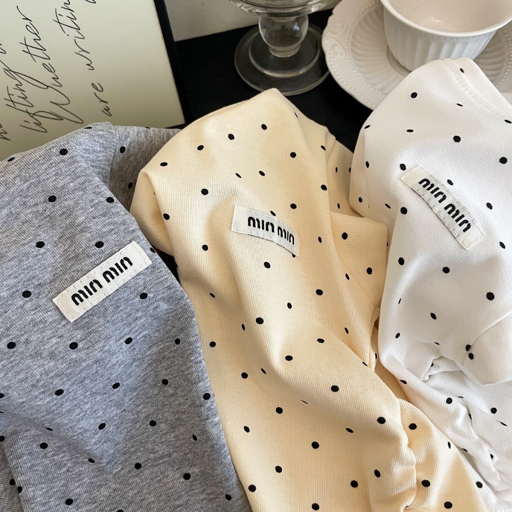 พร้อมส่ง 🇹🇭 เสื้อยืดเด็กผู้หญิง ลายจุด เนื้อผ้าใส่สบาย - รูปที่ 6