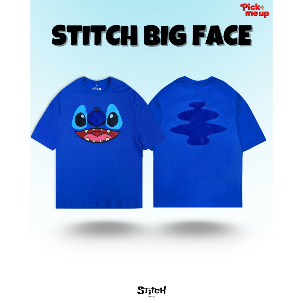 PickMeUp เสื้อยืดพิมพ์ลาย STITCH BIG FACEลิขสิทธิ์ Disney