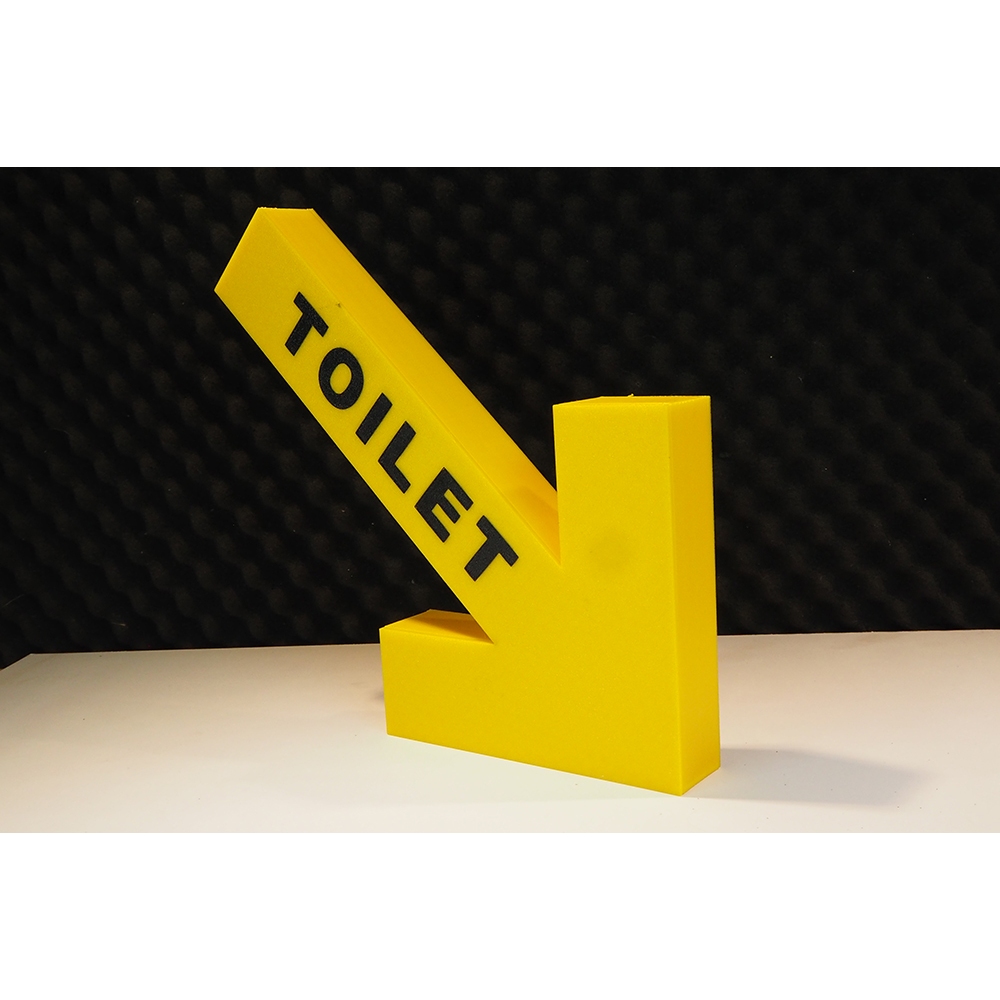 Toilet ป้าย3มิติ Arrow Sign ป้ายห้องน้ำ เพิ่มสไตล์ให้มุมห้องน้ำ เท่ห์ๆ
