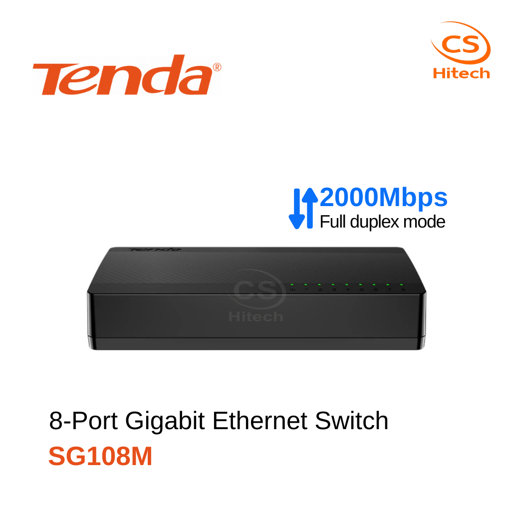 Tenda สวิตช์ รุ่น SG108M 8-Port Gigabit Ethernet Switch