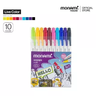 Monami ปากกาสีน้ำ รุ่น Live Color ชุด 10 สี และ 36 สี