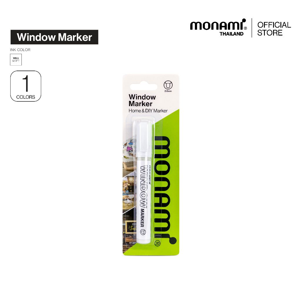 Monami ปากกามาร์คเกอร์เขียนกระจกลบได้ รุ่น Window Marker