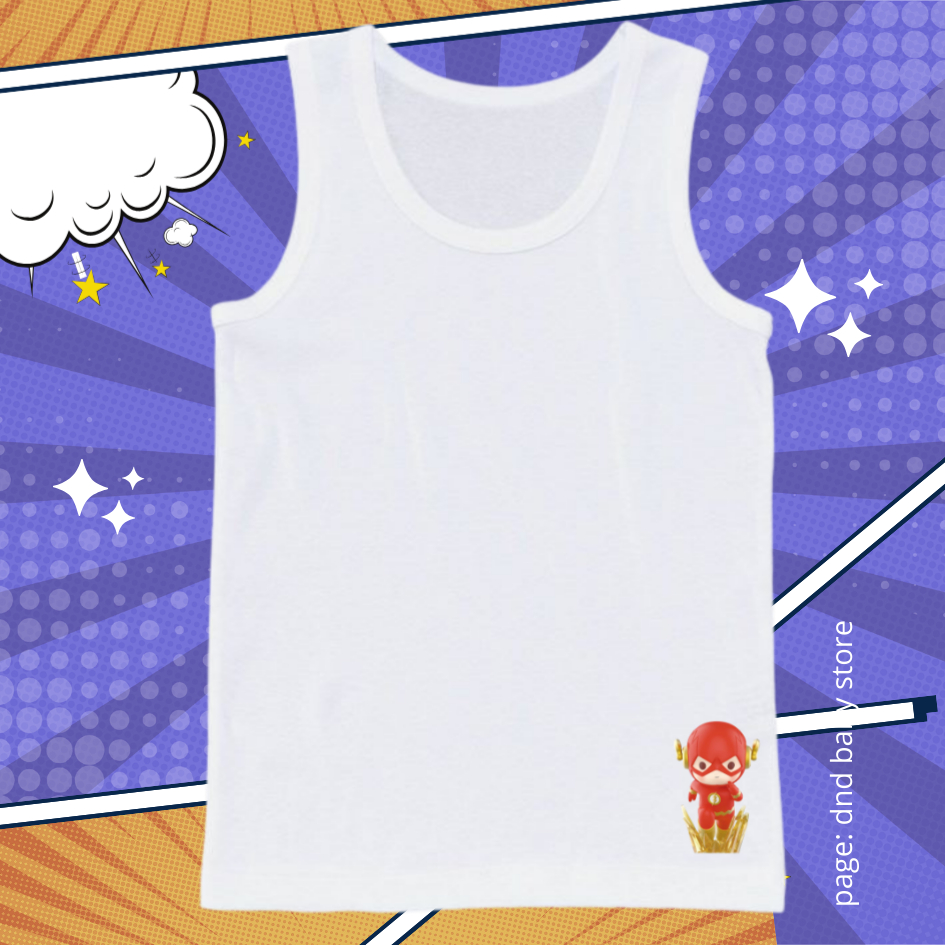 เสื้อซับในเด็ก เสื้อกล้ามลายการ์ตูน ซุปเปอร์ฮีโร่ มีไซส์ 3ถึง 11 ขวบ ผ้านุ่มซักแล้วไม่ยับ ใส่ได้อายุ 2-12ปี - รูปที่ 4