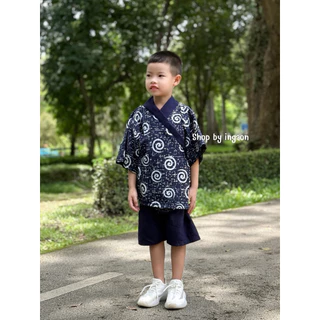 ชุดยูกาตะเด็ก เซ็ตเสื้อ+กางเกง(มีไซส์เด็ก1-12ปี)ใส่ได้ทั้งเด็กผู้ชาย/เด็กผู้หญิง
