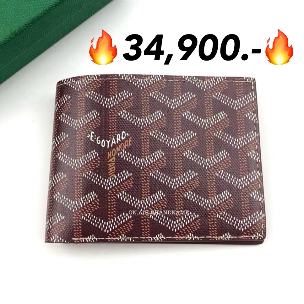 New goyard victoire wallet กระเป๋าสตางค์ สีเบอร์กันดี้ หายาก สวยมาก