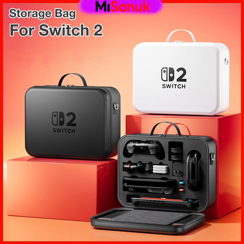 กระเป๋าใส่เครื่อง Nintendo Switch2 กระเป๋าถือขนาดใหญ่ฮาร์ดปกเชลล์การจัดเก็บกระเป๋าสะพายสําหรับ ใส่เครื่องเกม แบบหนา