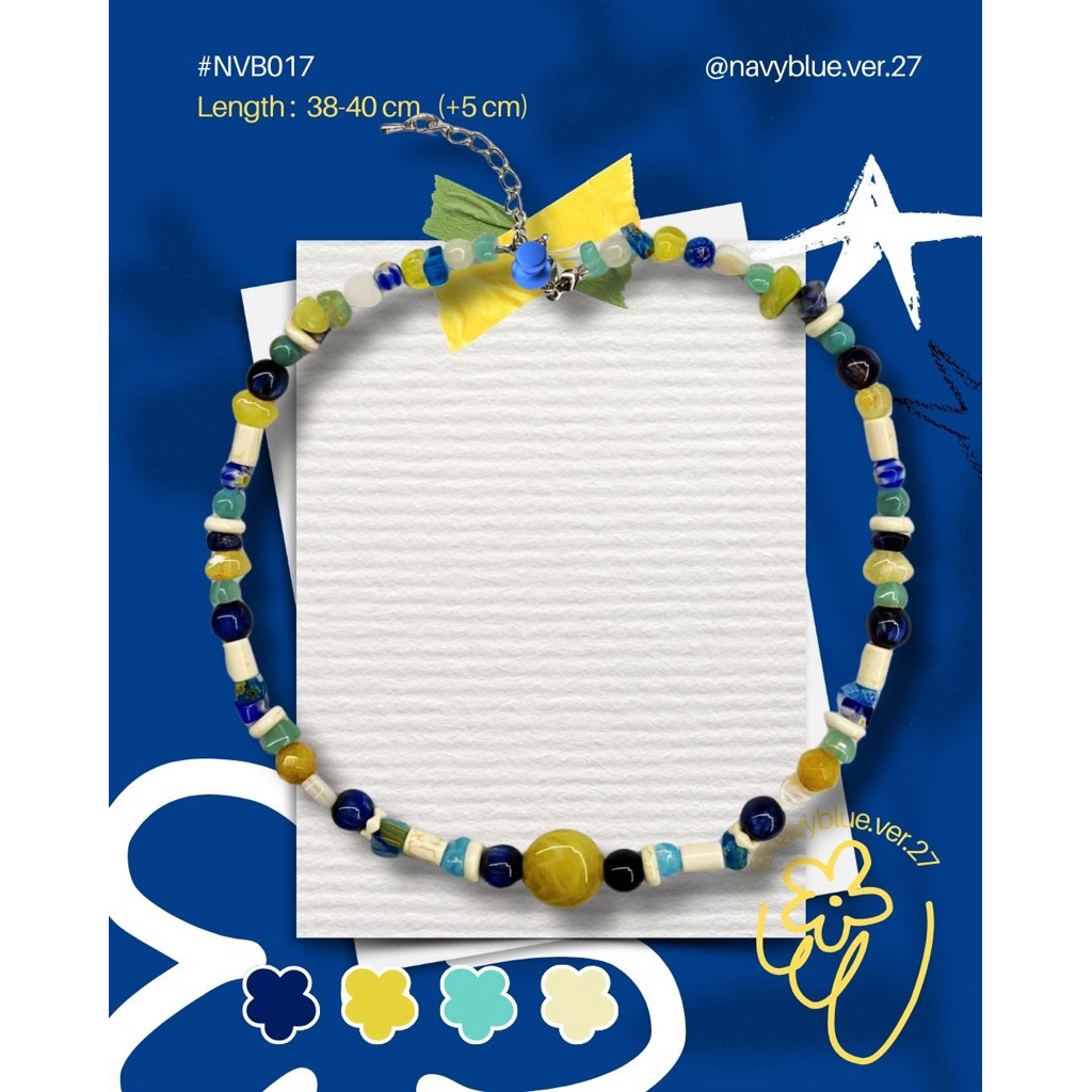 สร้อยคอ #NVB017 ✨💙💚🤍🩵🌿🌼