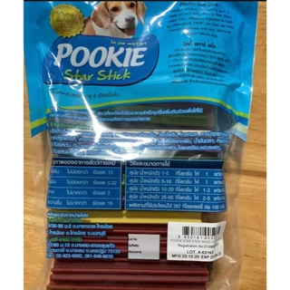 MG-910 Pookie Star Stick 🐾 ขนมขัดฟันสำหรับสุนัข 500 กรัม x 1 ถุง ขนมทานเล่นและให้รางวัลสำหรับสุนัข