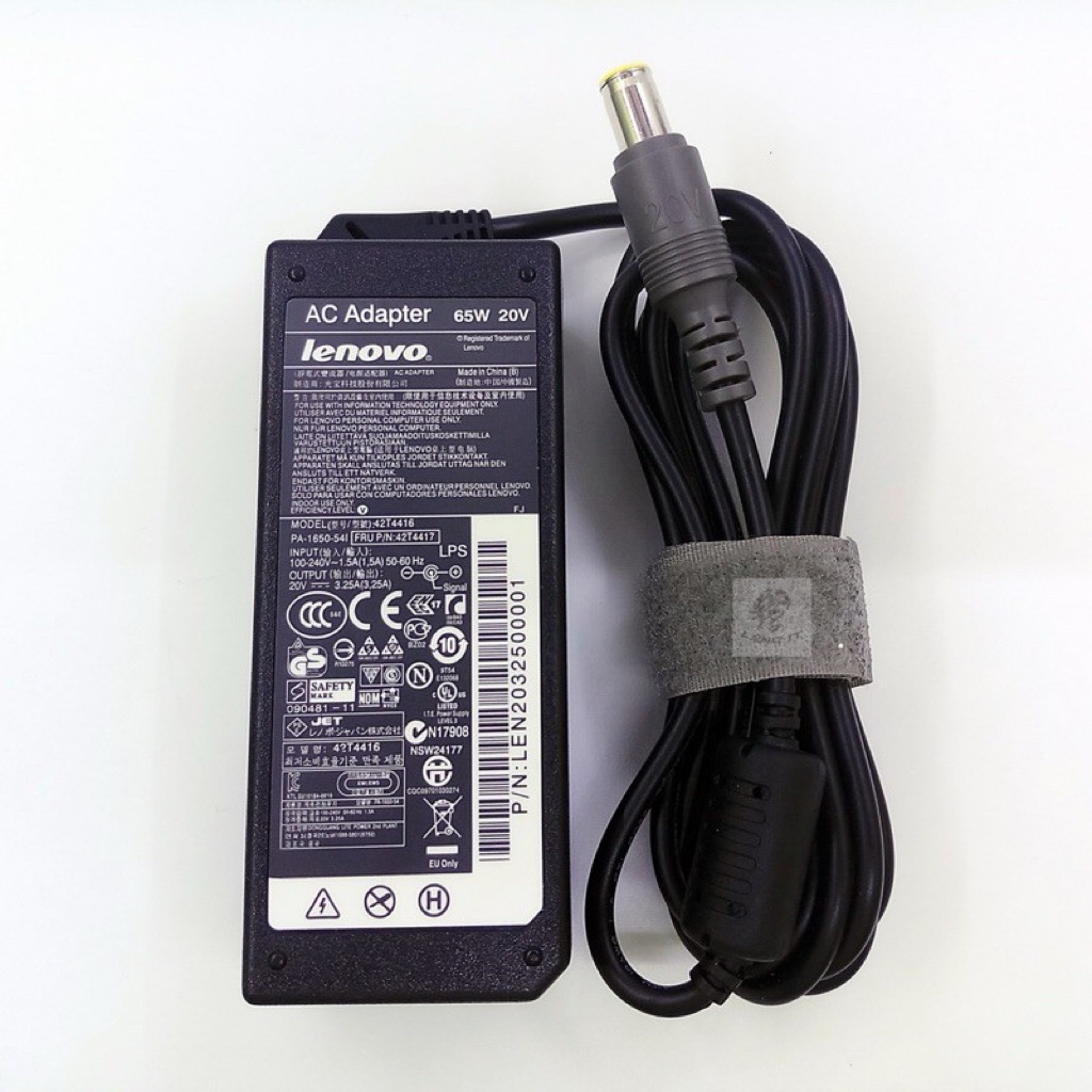 ⚡️Adapter notebook Lenovo,อะแดปเตอร์ adp 65w-LENOVO (IBM) 5W 20V 3.25A 7.9*5.5 Original หัวกลมเหลือง