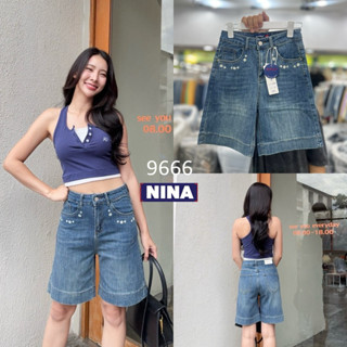 👖NN-ST🌟#9666 งานขาสามส่วนผ้ายืดเยอะ งานดีผ้านุ่มใส่สบาย ปักข…