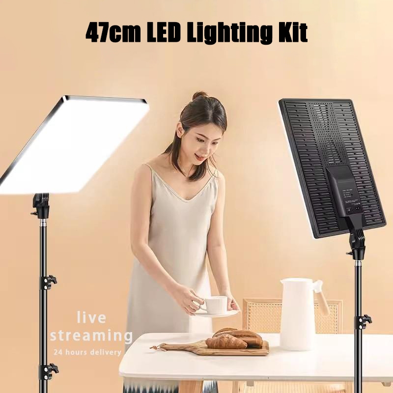 47cm ไฟถ่ายรูป ไฟไลฟ์สด ไฟสตูดิโอ Studio LED Panel Light 2800K- 6500K พร้อมรีโหมด Photography Continuous Lighting Kits