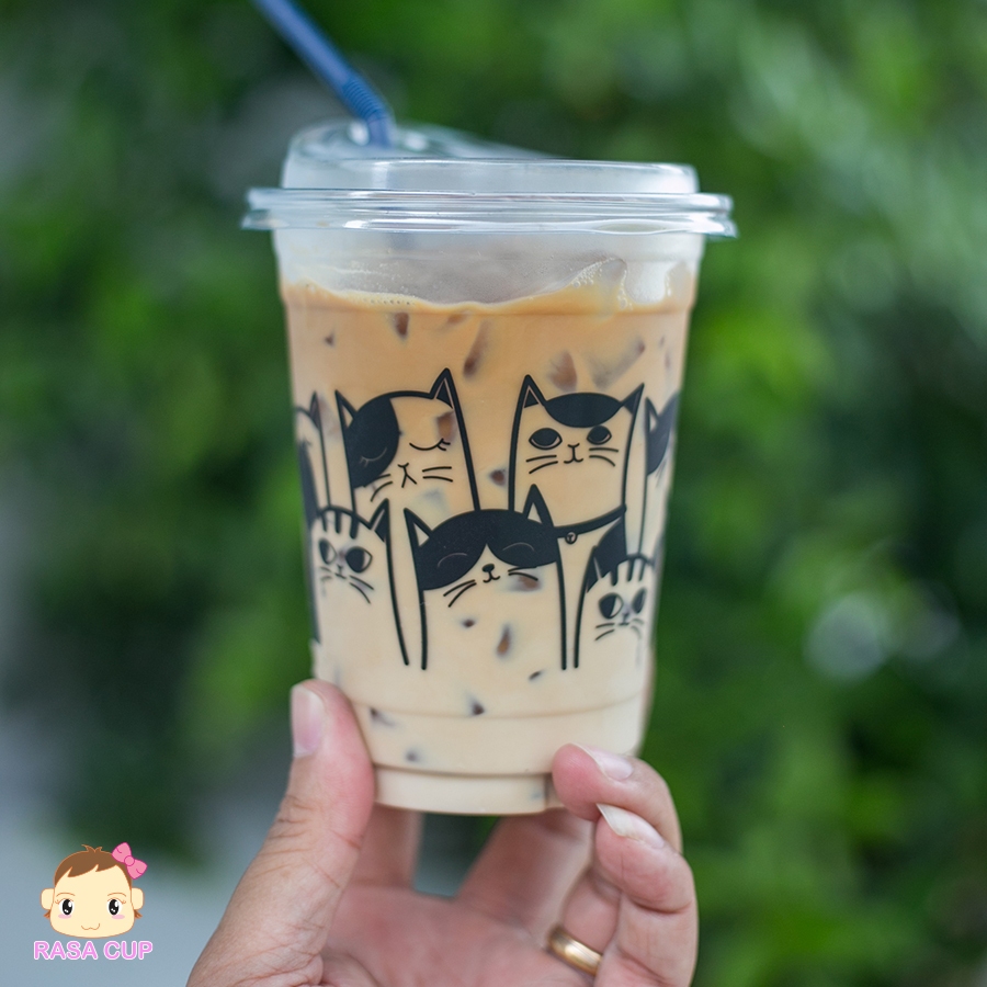 [FP20 พิมพ์ลาย-100] แก้ว PET 20oz รุ่น FP20 สกรีนลายต่างๆ มีสีให้เลือกสกรีนสีขาว/ ดำ บรรจุ 100 ใบ (เฉพาะแก้วไม่รวมฝา