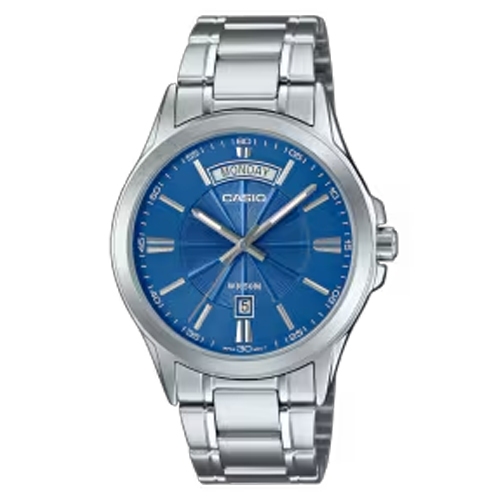 Casio นาฬิกาข้อมือผู้ชาย สายสแตนเลส รุ่น MTP-1381D,MTP-1381D-2A