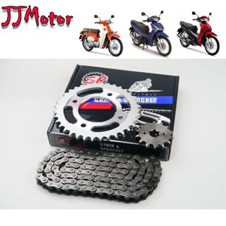 SR ชุด 3 ชิ้น โซ่ + สเตอร์หน้า + สเตอร์หลัง 428 สำหรับรถ WAV…