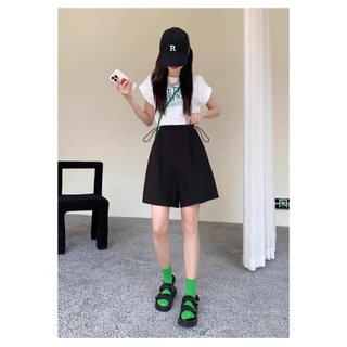 MACHIKO | S18 กางเกงขาสั้นคนท้อง เจน Z มีสายผูกเอว ใส่สบาย ใส่ได้ยันหลังคลอด ตั้งครรภ์